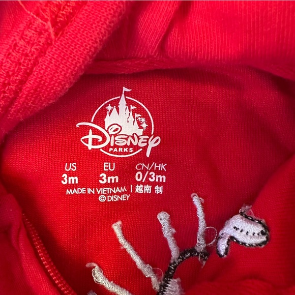 🌟3/$20🌟 Disney Red Minnie Mouse zipper hoodie 🎀Bows make me Happy+carters pants - Picture 4 of 7